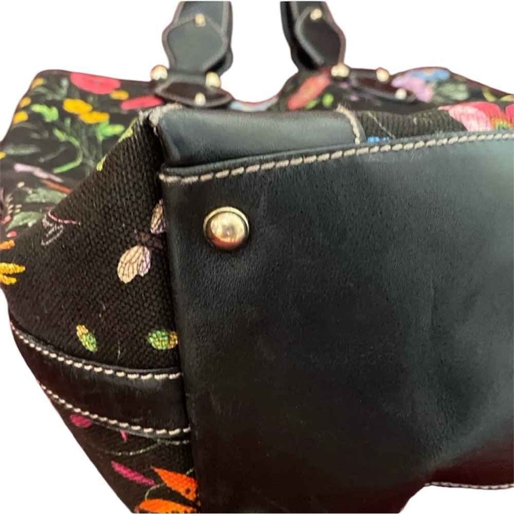 Authentic Gucci Floral Black Tote Bag - Picture 8 of 12